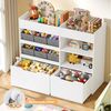 HOMECHO Kinderregal, mit 6 Boxen auf Rollen, Regal Kinderzimmer, Weiß, 108.6x88.5x30cm Bild 2