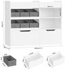 HOMECHO Kinderregal, mit 6 Boxen auf Rollen, Regal Kinderzimmer, Weiß, 108.6x88.5x30cm Bild 3