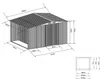 Vente-unique - LERY Gartenhaus Metall Grau - B 195 cm x H 154 cm x L 313 cm Bild 4