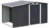 Vente-unique - LERY Gartenhaus Metall Grau - B 195 cm x H 154 cm x L 313 cm Bild 2