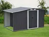 Vente-unique - LERY Gartenhaus Metall Grau - B 195 cm x H 154 cm x L 313 cm Bild 5
