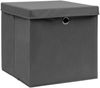 vidaXL Aufbewahrungsboxen mit Deckeln 4 Stk. Grau 32x32x32 cm Stoff 288335 Bild 2