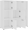 vidaXL Bücherregal Weiß 90x30x90 cm Holzwerkstoff 802930 Bild 5