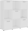 vidaXL Bücherregal Weiß 90x30x90 cm Holzwerkstoff 802930 Bild 2