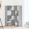 Eck-Bücherregal | Standregal 4 Etagen Grau Sonoma 85x85x140 cm Holzwerkstoff Bild 3