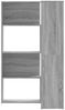 Eck-Bücherregal | Standregal 4 Etagen Grau Sonoma 85x85x140 cm Holzwerkstoff Bild 4