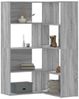 Eck-Bücherregal | Standregal 4 Etagen Grau Sonoma 85x85x140 cm Holzwerkstoff Bild 2