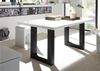 Esstisch ausziehbar Eila 7 140 x 90 x 75 Esszimmertisch Schwarzstahl/Weiß Matt Lack 13374-140 Bild 3