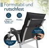 Beautissu Sitzauflage Premium Niedriglehner Auflage Sun-NL, 100x50cm, Anthrazit, 8cm Dicke Gartenstuhlauflage mit Befestigung UV-Lichtechtheit 5 Bild 4