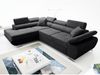robin 'Premium Wenus' Ecksofa mit Schlaffunktion, Bettkasten und verstellbare Kopfstützen, Schaumstoff schwarz, 280 x 200 x 86 cm Bild 2