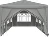 vidaXL Party-Zelt 900 x 300 x 255 cm Hellgrau PE und Stahl 42033001 Bild 2