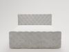 GRAINGOLD Lunaris Doppelbett 160x200, Boxspringbett mit Kopfteil, zwei Bettkästen, Velour-Stoff, Hellgrau Bild 5
