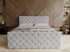 GRAINGOLD Lunaris Doppelbett 160x200, Boxspringbett mit Kopfteil, zwei Bettkästen, Velour-Stoff, Hellgrau Bild 3