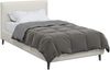 vidaXL Winterbettdecke Gepolstert Hellgrau 140 x 220 cm Mikrofaser 42026091 Bild 3