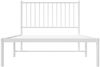 vidaXL Bettgestell mit Kopfteil Metall Weiß 100x190 cm 350925 Bild 5