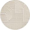 Villa Möbel Hochflor-Teppich Artina, Rund, Höhe: 20 mm, Teppich Wohnzimmer Boho Design 3D Optik Skandinavische Stil Bild 4