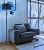 RGB LED Stehleuchte, Flexo Leselampe, schwarz gold, H 162 cm Bild 2