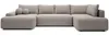 Vente-unique - DAVISO Sofa Stoff Schokoladenbraun - B 204 cm x H 87 cm x L 360 cm Bild 2