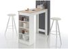 Bartisch >Rosalyn< in Sonoma Eiche Weiß - 115x103x50cm (BxHxT) Bild 3