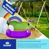 KIDIZ® Schaukel Kinderschaukel Set - Ink. Zubehör Schaukelsitz Schaukelbrett Garten Outdoor Indoor Brettschaukel für Kinder zum Schaukeln aus Kunststoff Höhenverstellbar Rutschfest Violett Bild 5