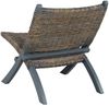 vidaXL Relaxstuhl Grau Natur Kubu-Rattan und Massivholz Mahagoni 285801 Bild 5