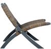 vidaXL Relaxstuhl Grau Natur Kubu-Rattan und Massivholz Mahagoni 285801 Bild 4