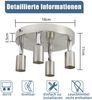 ZMH 4er LED Deckenstrahler 350° verstellbar GU10 Nickel Metall Moderne Lampe für Wohnzimmer Schlafzimmer Küche Esszimmer Flur Max 4x25W Bild 5