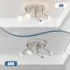 ZMH 4er LED Deckenstrahler 350° verstellbar GU10 Nickel Metall Moderne Lampe für Wohnzimmer Schlafzimmer Küche Esszimmer Flur Max 4x25W Bild 2