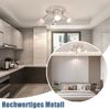 ZMH 4er LED Deckenstrahler 350° verstellbar GU10 Nickel Metall Moderne Lampe für Wohnzimmer Schlafzimmer Küche Esszimmer Flur Max 4x25W Bild 3