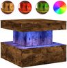 vidaXL Couchtisch mit LED-Leuchten Räuchereiche 50x50x40 cm 839844 Bild 2
