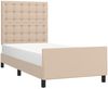 vidaXL Bettgestell mit Kopfteil Cappuccino-Braun 80x200 cm Kunstleder 3125542 Bild 3
