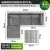 BRAST Gartenmöbel Lounge Sofa Couch Set Royal Grau Poly-Rattan für 4 Personen Bild 4