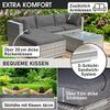 BRAST Gartenmöbel Lounge Sofa Couch Set Royal Grau Poly-Rattan für 4 Personen Bild 5