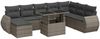 vidaXL 9-tlg. Garten-Sofagarnitur mit Kissen Grau Poly Rattan 3326691 Bild 2