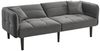 2-Sitzer Schlafsofa H 76 x T 176 x B 78 cm mit Schlaffunktion, Samtbezug und verstellbaren Rückenlehnen Bild 4