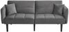 2-Sitzer Schlafsofa H 76 x T 176 x B 78 cm mit Schlaffunktion, Samtbezug und verstellbaren Rückenlehnen Bild 3
