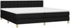 vidaXL Polsterbett mit Matratze & LED Stoff Schwarz 200x200 cm, Härtegrad: H2 [3134063] Bild 3