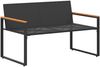 vidaXL Bank mit Kissen Schwarz und Türkis 115 x 65 x 72 cm Rattan 42026945 Bild 4