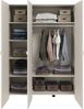 Selsey 'Arkadia' Kleiderschrank mit 3 Türen mit Bogenausschnitt, Kaschmirgrau, 150 cm Bild 4