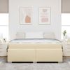 vidaXL Bettrahmen mit Matratze Creme 180 x 200 cm Stoff 3399206 Bild 3