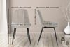CLP Stuhl Tom mit Metallgestell und hochwertiger Polsterung,creme Stoff Bild 2