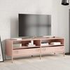 TV-Schrank, TV-Lowboard Rosa 135x39x43,5 cm Kaltgewalzter Stahl Bild 3