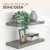Casaria Wandregal mit Halterung, MDF, Grau / Matt, 50x23x3,8cm Bild 4