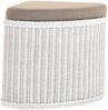 Krines Home Sitztruhe Rattan Sitzhocker mit Stauraum Ecke Badhocker gepolstert mit Deckel, Mit gepolstertem Deckel Bild 5