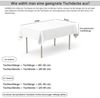 TUWENA Tischdecke Rechteckig Tischdecke,Leinen Baumwolle Tischtuch Abwaschbar mit Quaste Bild 4