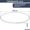 Tischplatte rund Ø 30 cm - Glas Gehärtet, 8 mm dick | Schwarze Glasplatte rund, Ideal für DIY-Projekte, Glastische und als Kamin Glasplatte Bild 3