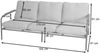 Aluminium-Gartenbank HWC-O11, Outdoor 3-Sitzer Sitzbank Sofa, Olefin Stoff (205 g/m²) 184cm ~ hellgrün Polster beige Bild 3