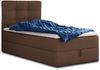 Boxspringbett Best Mini mit Bettkasten und Matratzentopper - Einzelbett mit Bonell-Matratze und Topper, Polsterbett, Bett, Schlafzimmer (120 x 200 cm, Braun (Inari 24)) Bild 2
