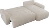 Ecksofa L-form, mit Schlaffunktion und Bettkasten - ARGOS, Beige, Cord Bild 4
