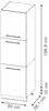 Herdumbauschrank Fame-Line Dunkelblau Hochglanz 60 cm Vicco Bild 3